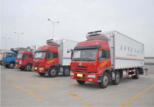 Company Truck Fleet with Modern Equipment