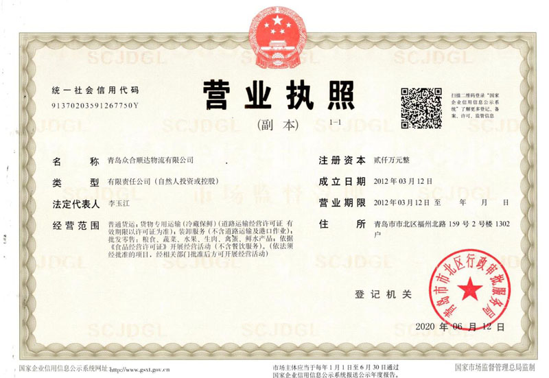 Company's Business License